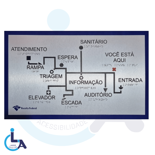 Mapa tátil para deficientes visuais em Porto Alegre