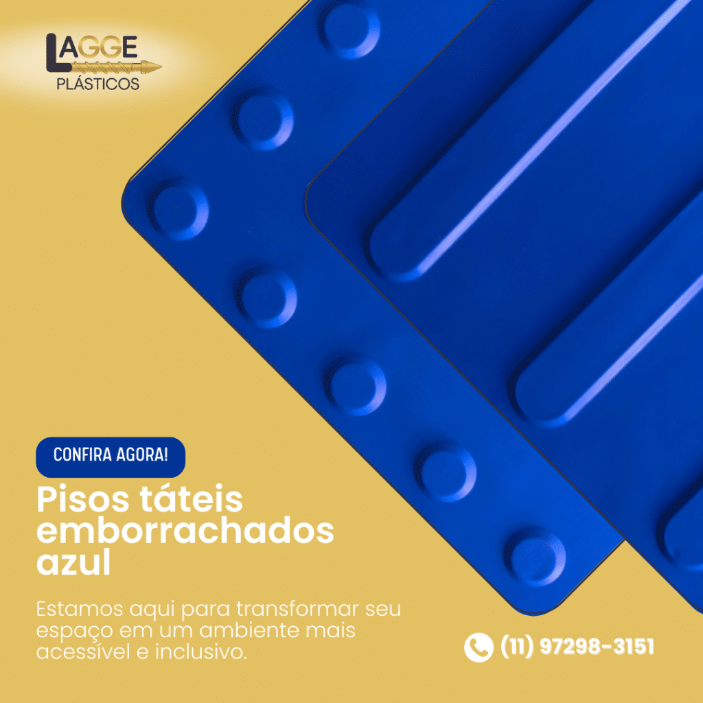 Pisos tateis emborrachado azul